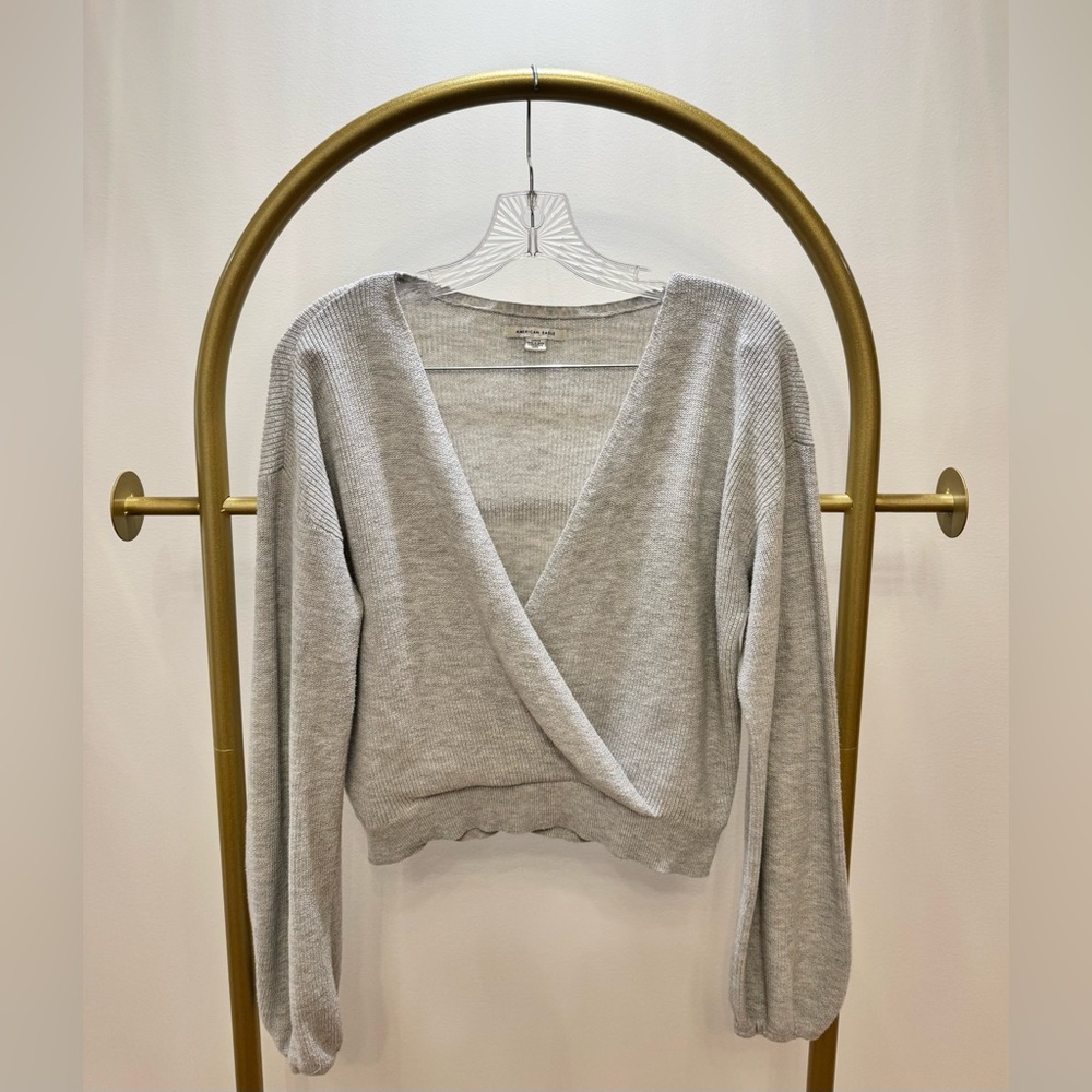 American Eagle Outfitters Grey Pullover Knit Sweater